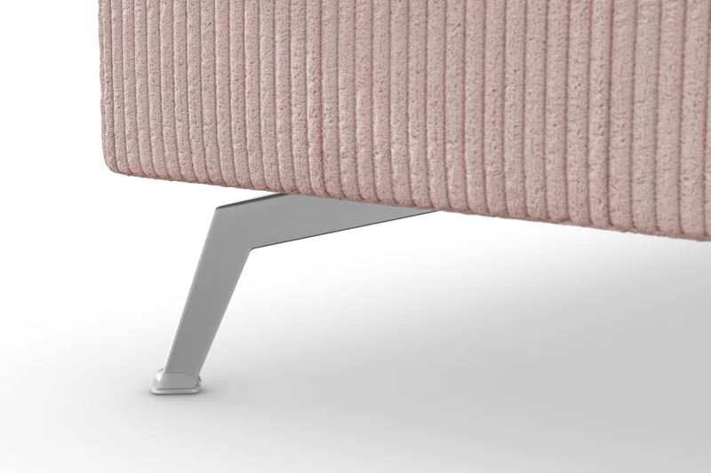 Ocean Lyx 4-personers Venstrevendt L-formet Chaiselongsofa i Manchester - Rosa - Møbler - Sofaer - Sofa med chaiselong - 4 personers sofa med chaiselong