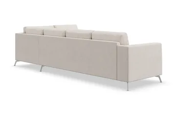 Ocean Lyx 4-personers Højrevendt L-formet Chaiselongsofa i Stof - Beige - Møbler - Sofaer - Sofa med chaiselong