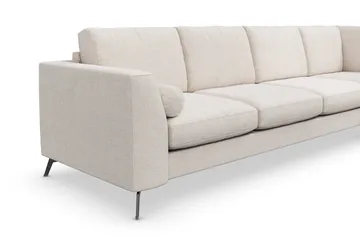 Ocean Lyx 4-personers Højrevendt L-formet Chaiselongsofa i Stof - Beige - Møbler - Sofaer - Sofa med chaiselong