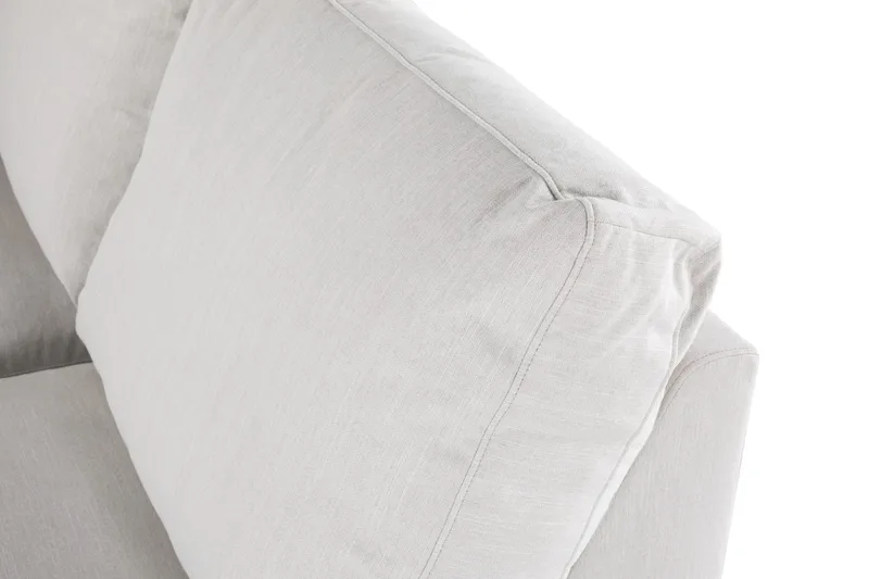 Ocean Lyx 4-personers Højrevendt L-formet Chaiselongsofa i Stof - Lysegrå - Møbler - Sofaer - Sofa med chaiselong - 4 personers sofa med chaiselong