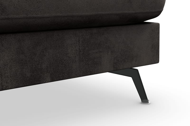 Ocean Lyx 5-personers Højrevendt L-formet Chaiselongsofa i Fløjl - Mørkegrå - Møbler - Sofaer - Sofa med chaiselong - 4 personers sofa med chaiselong