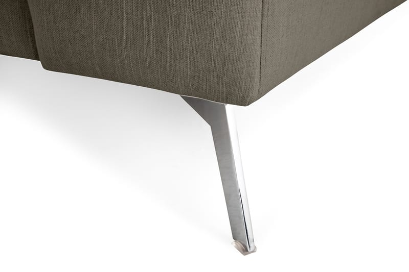 Ocean Lyx 6-personers Venstrevendt U-formet Sofa med Divan og Chaiselong + Fodskammel i Stof - Mørkegrøn - Møbler - Sofaer - Sofa med chaiselong