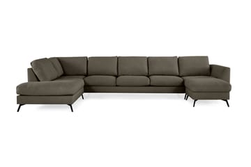 Ocean Lyx 6-personers Venstrevendt U-formet Sofa med Divan og Chaiselong + Fodskammel i Stof