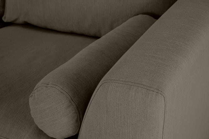 Ocean Lyx 6-personers Venstrevendt U-formet Sofa med Divan og Chaiselong + Fodskammel i Stof - Mørkegrøn - Møbler - Sofaer - Sofa med chaiselong