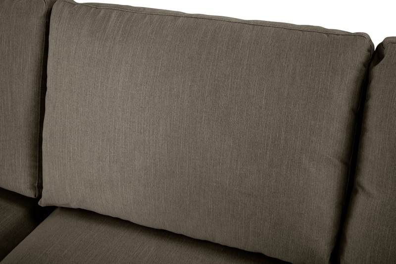 Ocean Lyx 6-personers Venstrevendt U-formet Sofa med Divan og Chaiselong + Fodskammel i Stof - Mørkegrøn - Møbler - Sofaer - Sofa med chaiselong
