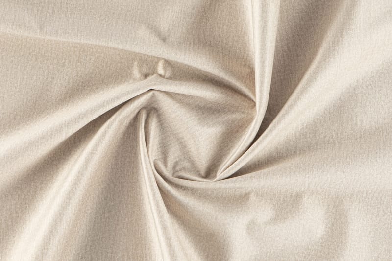 Ocean Lyx 6-personers Højrevendt U-formet Sofa med Divan og Chaiselong + Fodskammel i Fløjl - Beige - Møbler - Sofaer - U Sofa