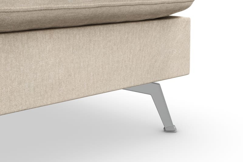 Ocean Lyx U-sofa med Chaiselong Højre - Beige/Velour - Sofa med chaiselong