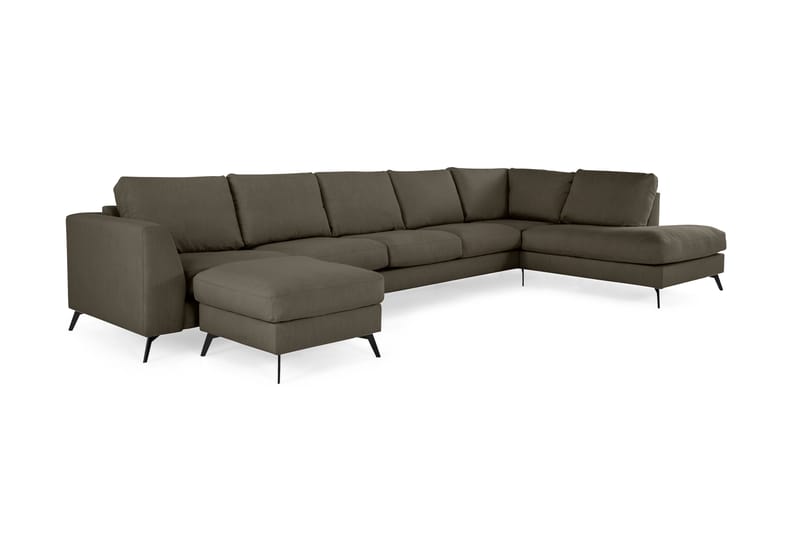 Ocean Lyx U-sofa med Chaiselong Højre - Grøn - Møbler - Sofaer - Sofa med chaiselong