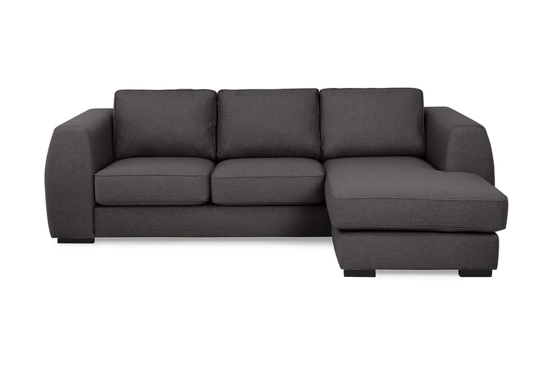 Optus 3-personers Vendbar L-formet Chaiselongsofa i Stof - Mørkegrå - Møbler - Sofaer - Sofa med chaiselong