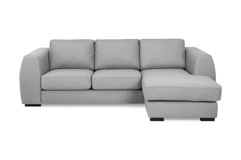 Optus 3-personers Vendbar L-formet Chaiselongsofa i Stof - Lysegrå - Møbler - Sofaer - Sofa med chaiselong