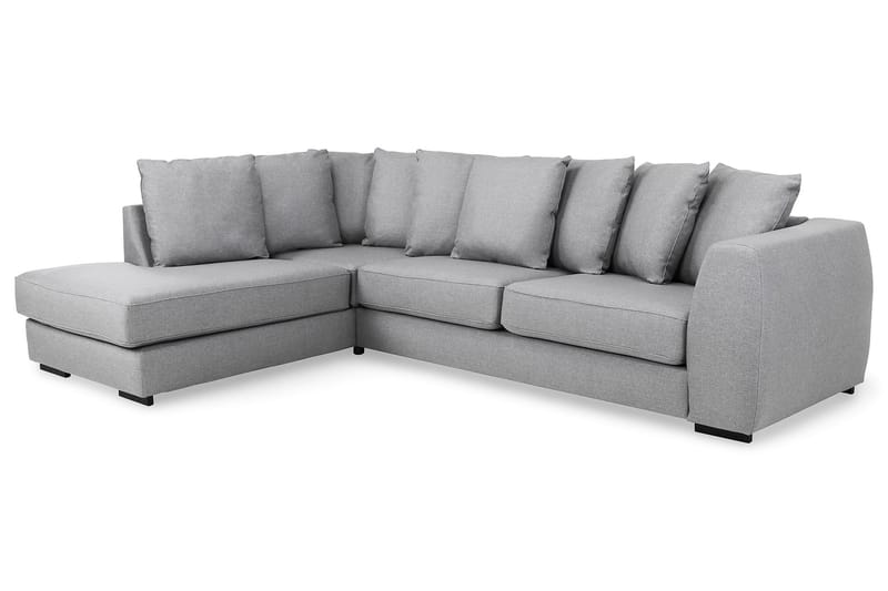 Optus 3-pers Sofa med Chaiselong Venstre inkl Løse Puder - Lysegrå - Møbler - Sofaer - Sofa med chaiselong
