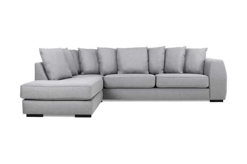 Optus 3-pers Sofa med Chaiselong Venstre inkl Løse Puder - Lysegrå - Møbler - Sofaer - Sofa med chaiselong