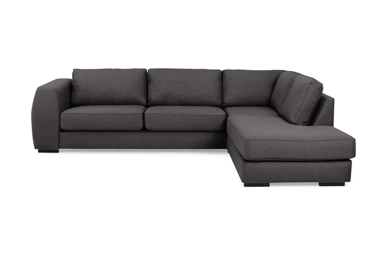 Optus 3-pers Sofa med Chaiselong Højre - Mørkegrå - Møbler - Sofaer - Sofa med chaiselong - 3 personers sofa med chaiselong