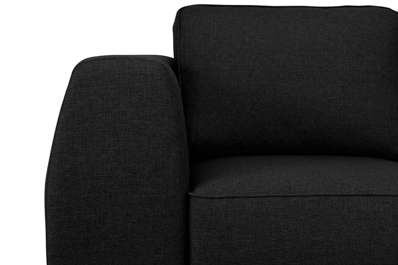 Optus 4-personers Højrevendt L-formet Chaiselongsofa i Stof - Sort - Møbler - Sofaer - Sofa med chaiselong
