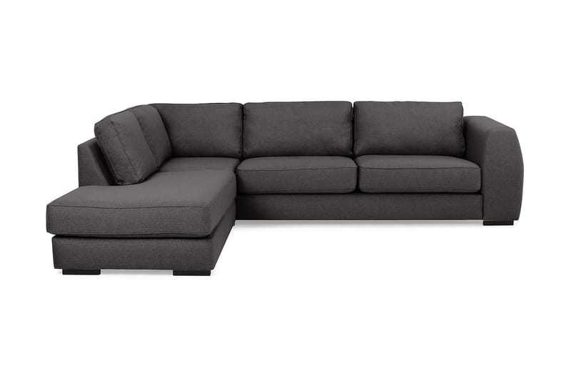 Optus 4-personers Venstrevendt L-formet Chaiselongsofa i Stof - Mørkegrå - Møbler - Sofaer - Sofa med chaiselong