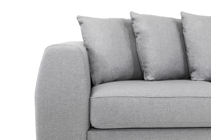 Optus 4-personers Højrevendt L-formet Chaiselongsofa i Stof inkl. Kuvertpuder - Lysegrå - Møbler - Sofaer - Sofa med chaiselong