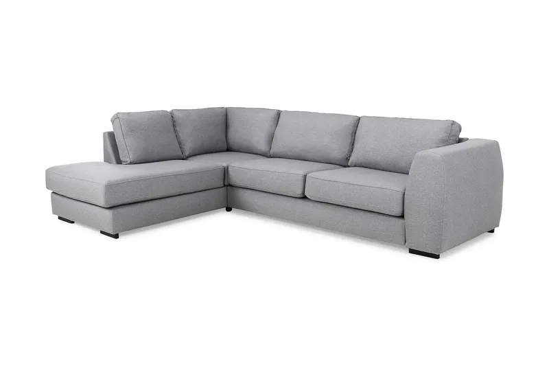 Optus 4-personers Venstrevendt L-formet Chaiselongsofa i Stof - Lysegrå - Møbler - Sofaer - Sofa med chaiselong - 3 personers sofa med chaiselong