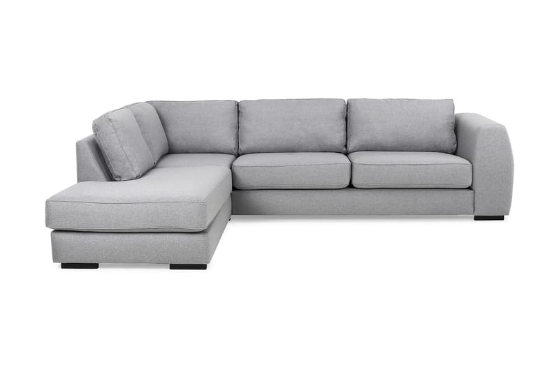 Optus 4-personers Venstrevendt L-formet Chaiselongsofa i Stof - Lysegrå - Møbler - Sofaer - Sofa med chaiselong - 3 personers sofa med chaiselong