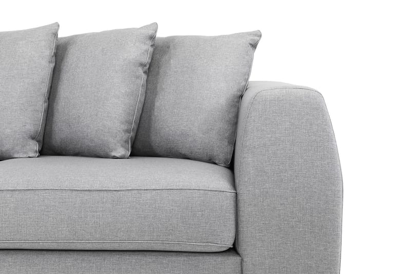 Optus 4-personers Venstrevendt L-formet Chaiselongsofa i Stof inkl. Kuvertpuder - Lysegrå - Møbler - Sofaer - Sofa med chaiselong - 3 personers sofa med chaiselong