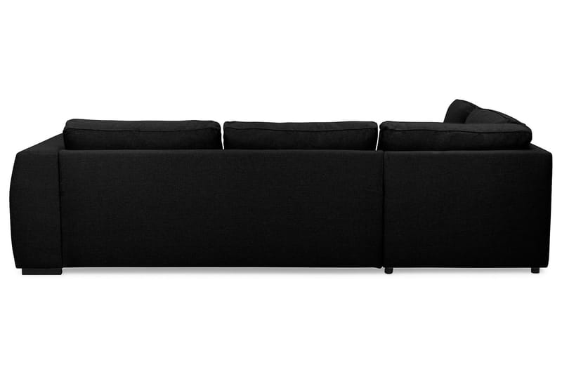 Optus 4-personers Venstrevendt L-formet Chaiselongsofa i Stof - Sort - Møbler - Sofaer - Sofa med chaiselong - 4 personers sofa med chaiselong