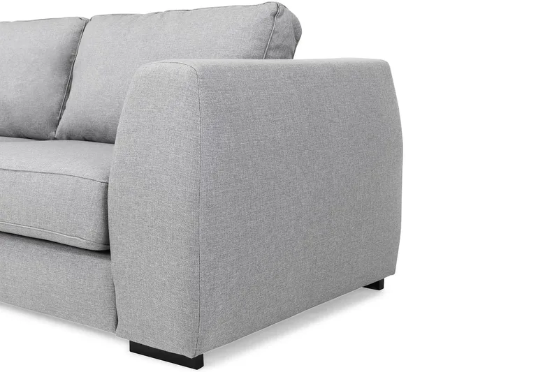 Optus 4-personers Venstrevendt L-formet Chaiselongsofa i Stof - Lysegrå - Møbler - Sofaer - Sofa med chaiselong - 3 personers sofa med chaiselong