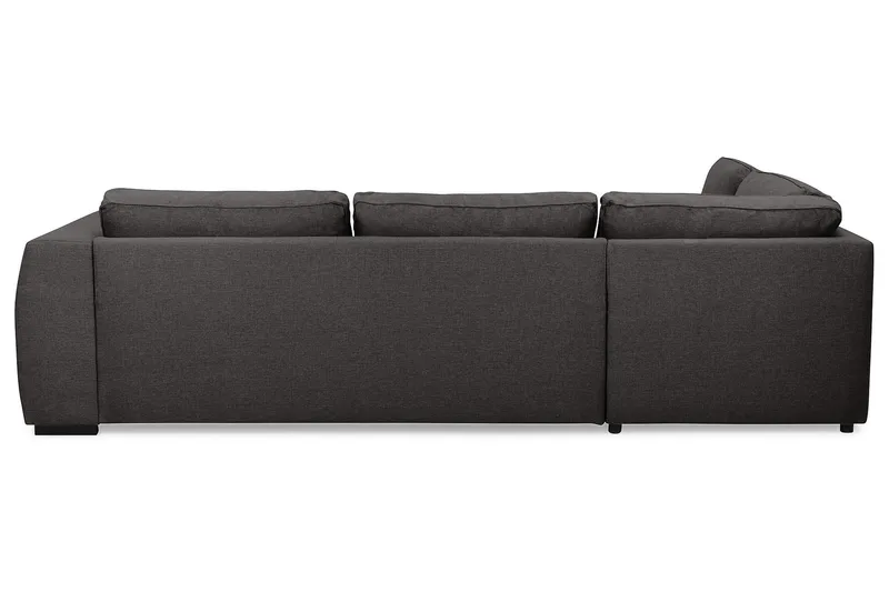 Optus 4-personers Venstrevendt L-formet Chaiselongsofa i Stof - Mørkegrå - Møbler - Sofaer - Sofa med chaiselong - 3 personers sofa med chaiselong