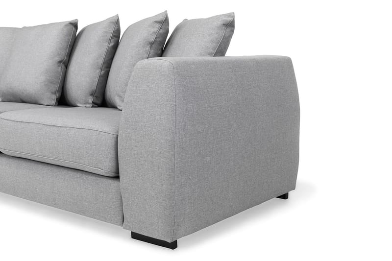 Optus 4-personers Venstrevendt L-formet Chaiselongsofa i Stof inkl. Kuvertpuder - Lysegrå - Møbler - Sofaer - Sofa med chaiselong - 3 personers sofa med chaiselong