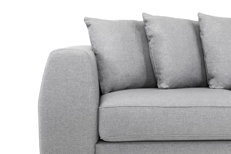 Optus 4-personers Højrevendt L-formet Chaiselongsofa i Stof inkl. Kuvertpuder - Lysegrå - Møbler - Sofaer - Sofa med chaiselong - 3 personers sofa med chaiselong