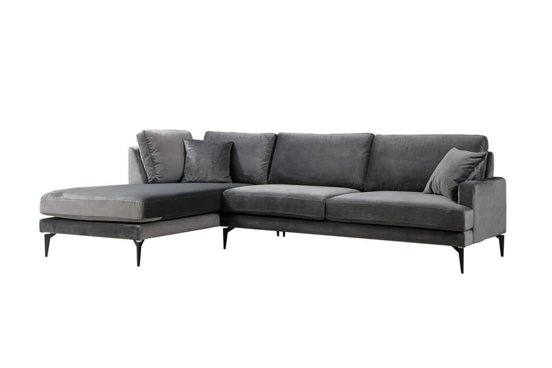 Ostberg Hjørnesofa med Chaiselong Venstre - Sort - Møbler - Sofaer - Sofa med chaiselong