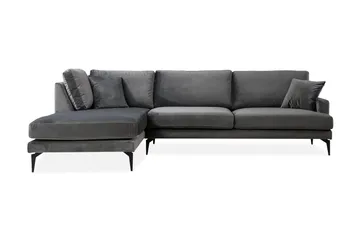 Ostberg Hjørnesofa med Chaiselong Venstre - Sort - Møbler - Sofaer - Sofa med chaiselong