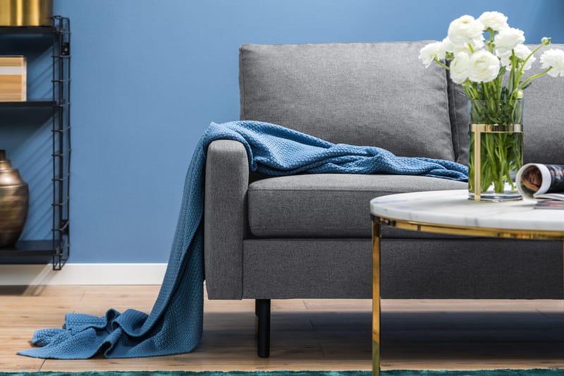 Peppe 3-personers Vendbar L-formet Divansofa i Stof - Lysegrå - Møbler - Sofaer - Sofa med chaiselong