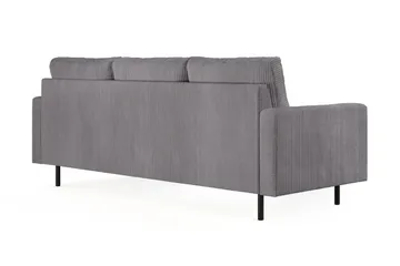 Peppe 3-personers Vendbar L-formet Divansofa i Manchester - Mørkegrå - Møbler - Sofaer - Sofa med chaiselong