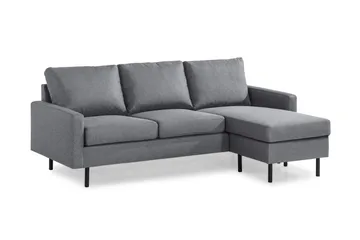 Peppe 3-personers Vendbar L-formet Divansofa i Stof - Lysegrå - Møbler - Sofaer - Sofa med chaiselong
