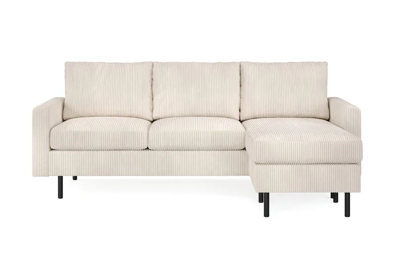 Peppe 3-personers Vendbar L-formet Divansofa i Manchester, Beige