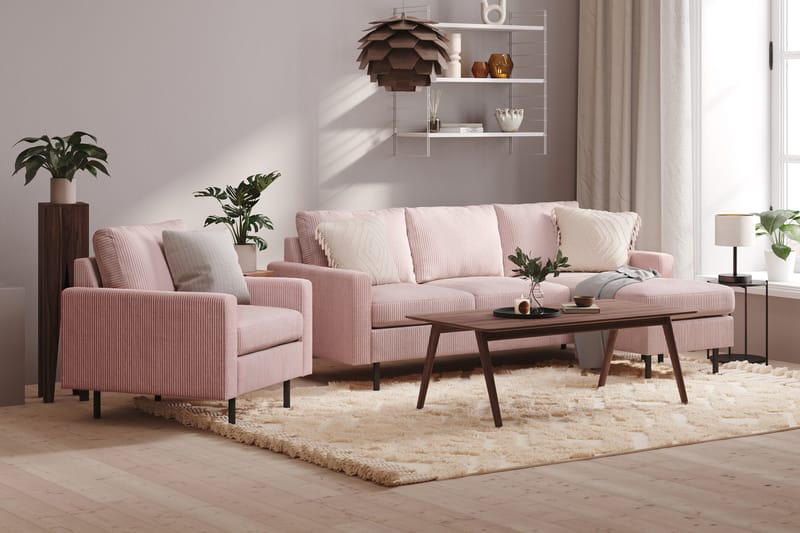 Peppe 3-personers Sofa med Chaiselong Vendbar - Sofa med chaiselong - 3 personers sofa med chaiselong