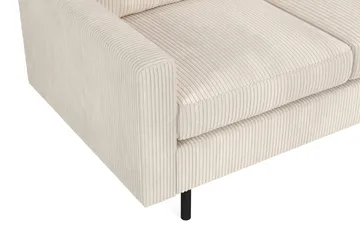 Peppe 3-personers Vendbar L-formet Divansofa i Manchester - Beige - Møbler - Sofaer - Sofa med chaiselong