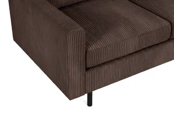 Peppe 3-personers Manchester Sofa - Mørk brun - Møbler - Sofaer - Sofa med chaiselong