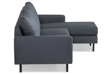 Peppe 3-personers Vendbar L-formet Divansofa i Stof - Mørkegrå - Møbler - Sofaer - Sofa med chaiselong