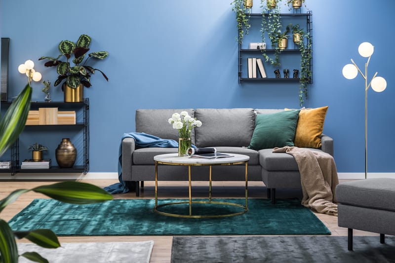 Peppe 3-personers Vendbar L-formet Divansofa i Stof - Lysegrå - Møbler - Sofaer - Sofa med chaiselong