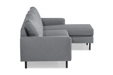 Peppe 3-personers Vendbar L-formet Divansofa i Stof - Lysegrå - Møbler - Sofaer - Sofa med chaiselong