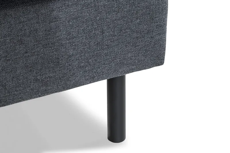 Peppe 3-personers Vendbar L-formet Divansofa i Stof - Mørkegrå - Møbler - Sofaer - Sofa med chaiselong