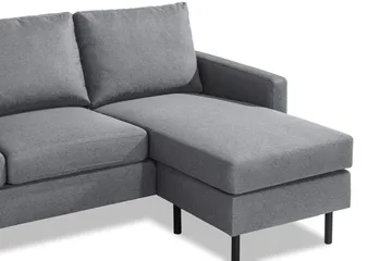 Peppe 3-personers Vendbar L-formet Divansofa i Stof - Lysegrå - Møbler - Sofaer - Sofa med chaiselong