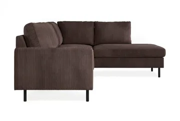 Peppe 3-personers Manchester Sofa - Mørk brun - Møbler - Sofaer - Sofa med chaiselong