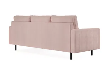Peppe 3-personers Vendbar L-formet Divansofa i Manchester - Rosa - Møbler - Sofaer - Sofa med chaiselong
