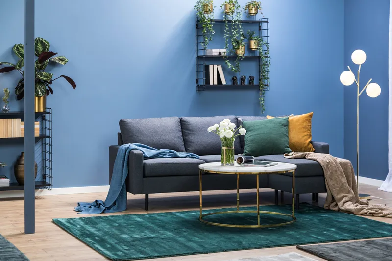 Peppe 3-personers Vendbar L-formet Divansofa i Stof - Mørkegrå - Møbler - Sofaer - Sofa med chaiselong