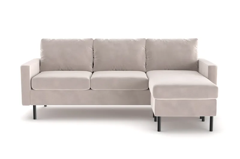 Peppe 3-personers Vendbar L-formet Divansofa i Manchester, Beige