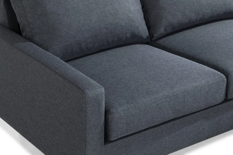 Peppe 3-personers Vendbar L-formet Divansofa i Stof - Mørkegrå - Møbler - Sofaer - Sofa med chaiselong