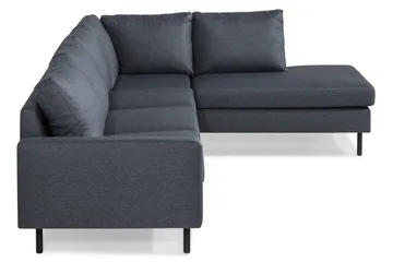 Peppe 4-personers Højrevendt L-formet Chaiselongsofa i Stof - Mørkegrå - Møbler - Sofaer - Sofa med chaiselong