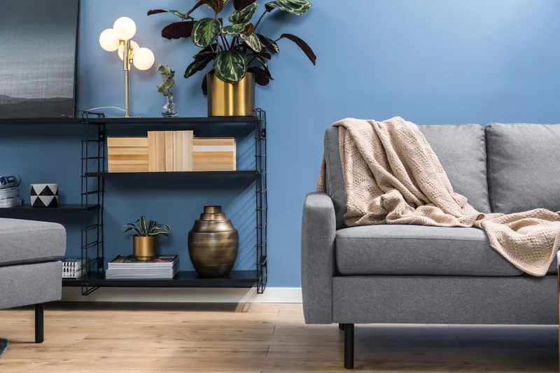 Peppe 4-personers Højrevendt L-formet Chaiselongsofa i Stof - Lysegrå - Møbler - Sofaer - Sofa med chaiselong