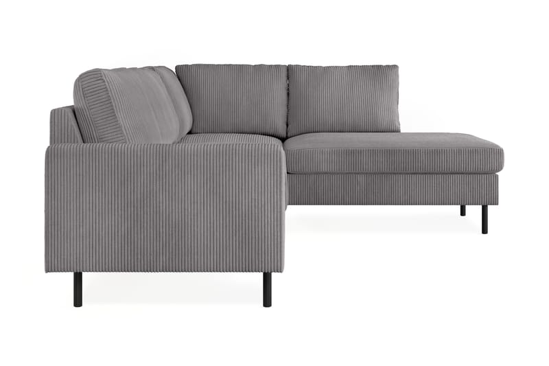 Peppe 4-personers Højrevendt L-formet Chaiselongsofa i Manchester - Mørkegrå - Møbler - Sofaer - Sofa med chaiselong